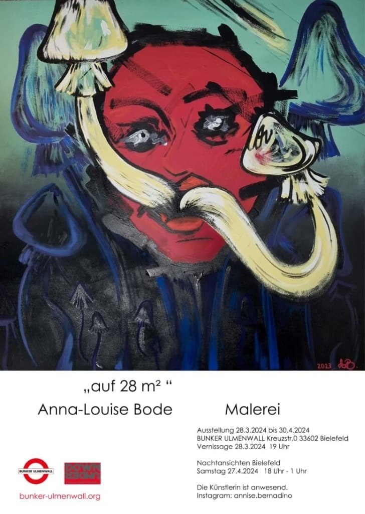 Poster der Ausstellung Auf 28qm